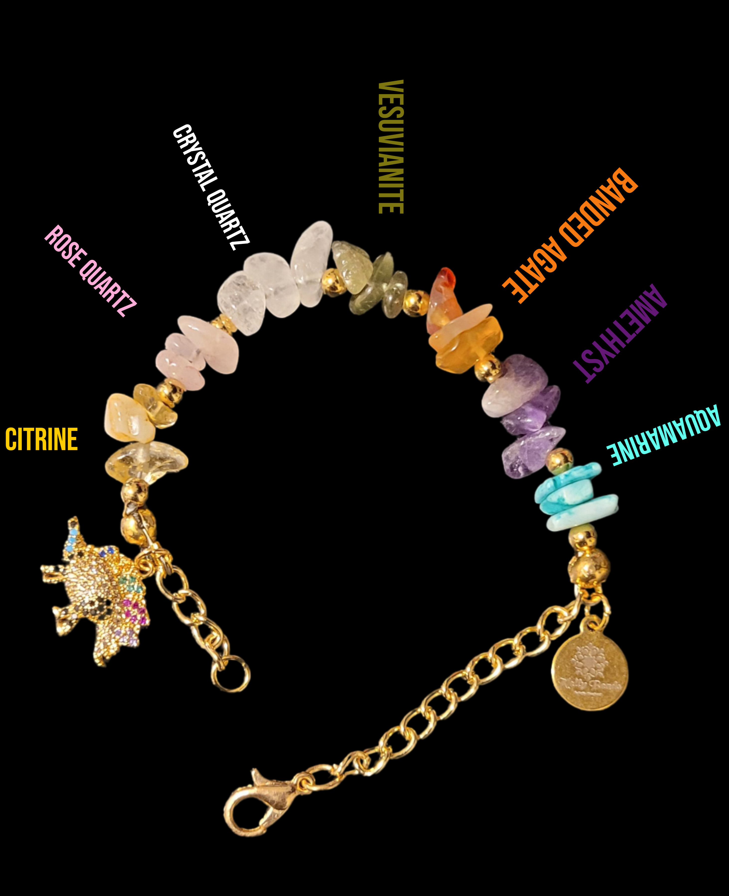 Eternal Chakra Harmony Bracelet - Gold-Plated with Healing Gemstones