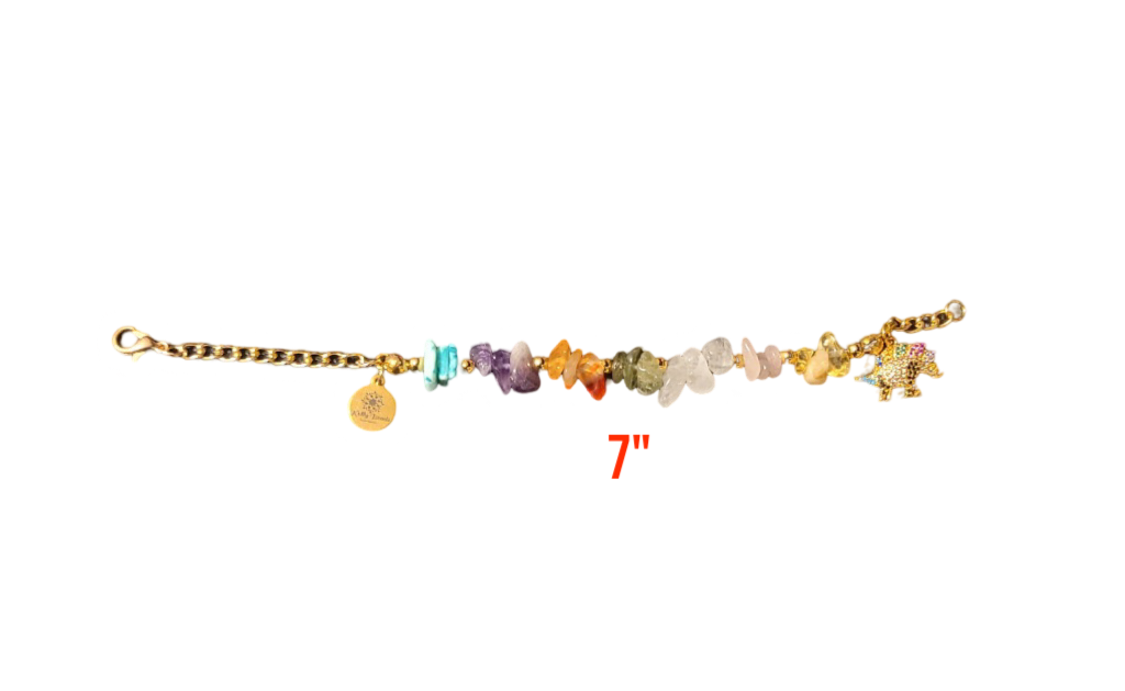 Eternal Chakra Harmony Bracelet - Gold-Plated with Healing Gemstones